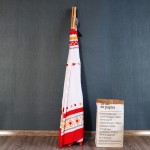 Cort mare cu LEDuri Play Tepee Alb-Rosu Sunny